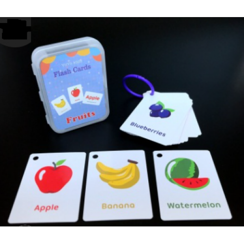 Обучающие карточки по английскому "Учим фрукты", 62*88мм в пластик.кор.