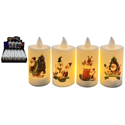 Свічка LED "Новорічна" 8*3,8см