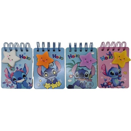 Блокнот на спіралі з іграшкою-антистрес "Стіч" 10,5 * 7см, 70л.