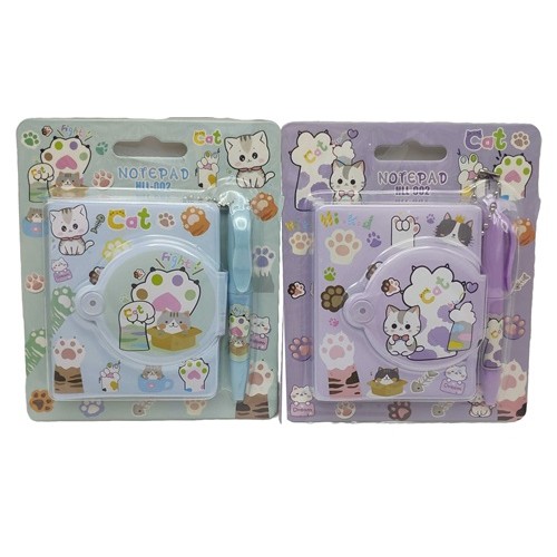 Блокнот на кнопці, ручка-брелок "Лапка" 8*7см, 65 листів