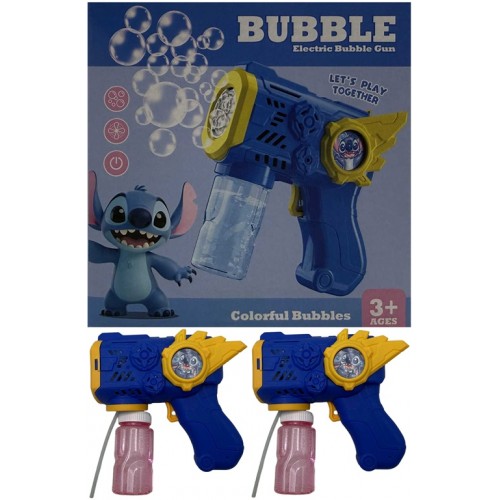 Пістолет для мильних бульбашок Bubble Gun "Стич" 14*13см у кор.