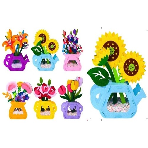 Набір для творчості "Зроби вазу з квітами з фетру" 22*18см