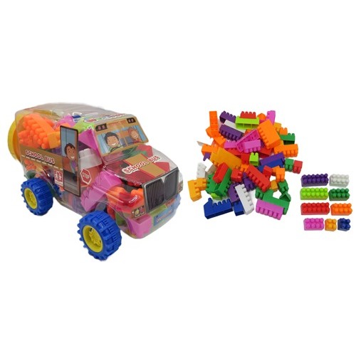 Конструктор пластиковий 82 деталі "Автобус" 25*15см