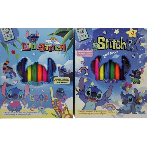 Набір для творчості "Стіч" 28*23см - альбом 40арк.+ 1арк.наліпки + 6шт.фломастери