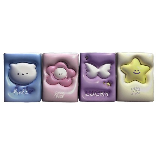 Блокнот антистрес B6 "Смайлик/ведмедик/метелик" 96арк., обкладинка-3D, клітина + лінійка