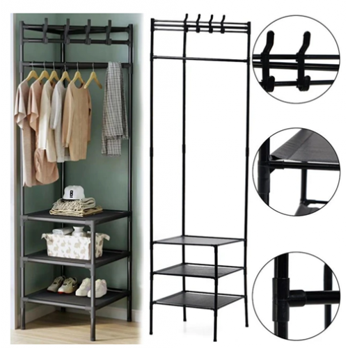 Угловая вешалка для одежды и обуви 185*40*40см