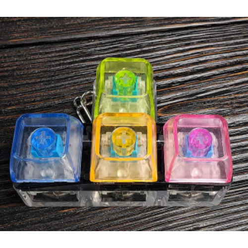 Брелок Keycap Clicker на 4 клавиши прозрачный