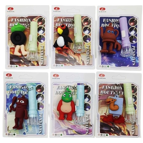 Ліхтарик ручний дитячий "Італійські Меми" 7см з брелоком 4см