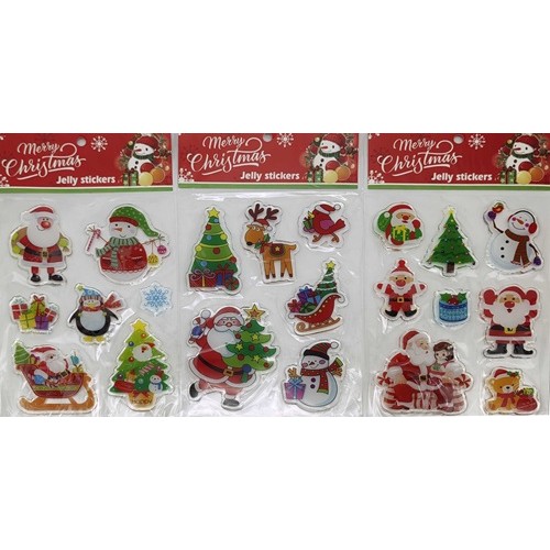 Наклейка гелева "Новий рік" 15,5*26,5см (1 аркуш)