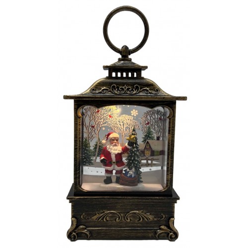 Ліхтар декоративний новорічний світящ.LED "3D-Санта" 13*8*3,2см