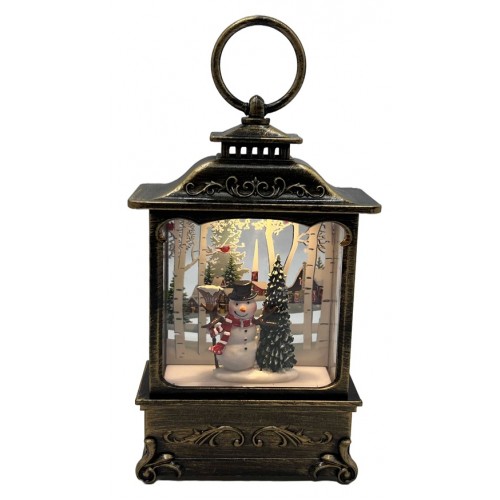 Ліхтар декоративний новорічний світящ.LED "3D-Сніговик" 13*8*3,2см