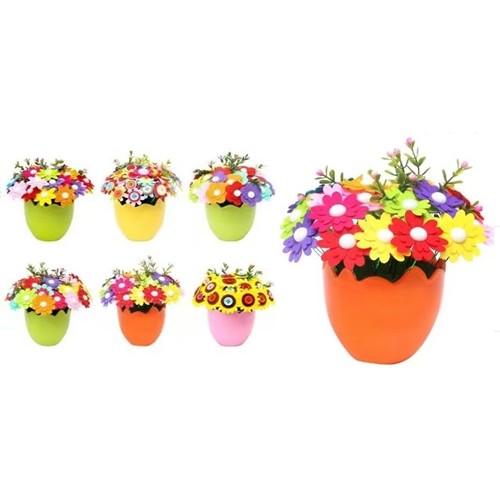 Набір для творчості "Зроби вазу з квітами з фетру та гудзиків"