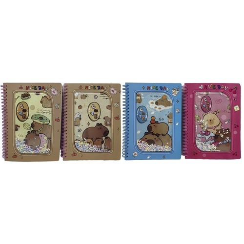 Блокнот на спіралі А5 "Сипучі кульки-Капібара" 60арк.