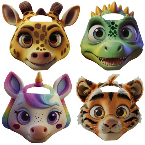 Альбом для малювання "Мордочки звірят" 25*25см, 40арк., фігурний 