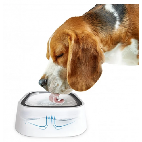 Поилка-непроливайка с плавательным диском для собак и кошек 18*18*8см