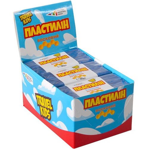Пластилін восковий блакитний 30г "Гамма" "Travel Kids"