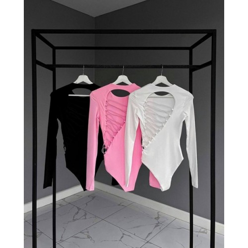 Боді, спинка на шнурівці, мікродайвінг