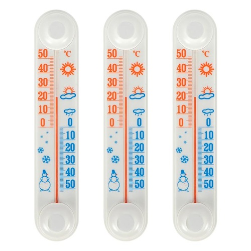 Термометр оконный на липучке, 21*4см