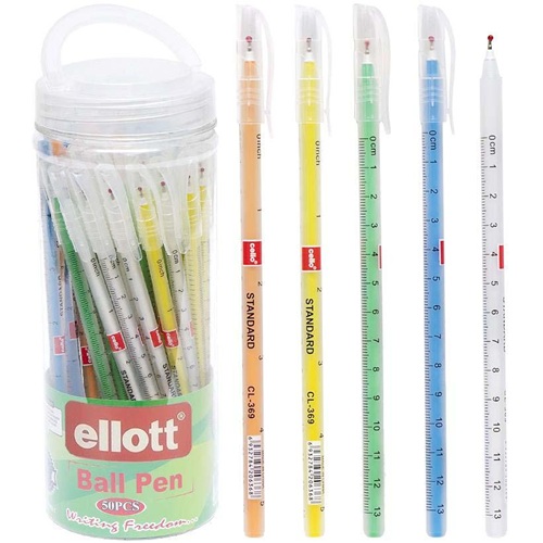 Ручка кулькова на олійній основі 0,7мм, синя Ellott