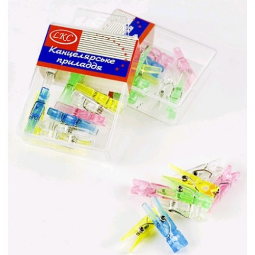 Прищіпка 10шт кольорова у пласт.кор.