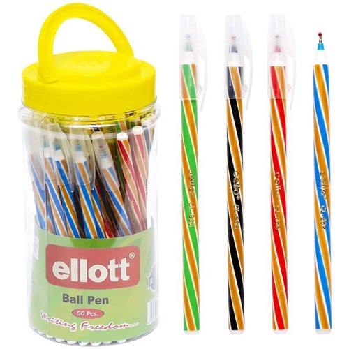 Ручка шариковая на масляной основе, 0,7мм, 13,5см, синяя "Ellott"