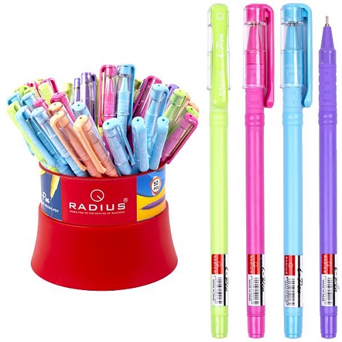 Ручка "I Pen" RADIUS кольоровий матовий корпус синя 50шт.