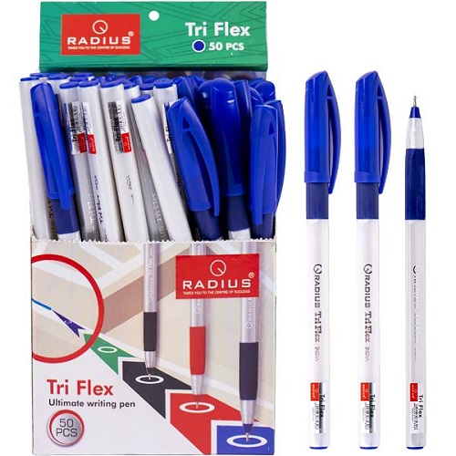 Ручка "Tri Flex" RADIUS перламутровий корпус, 0.7мм, синя "Radius"