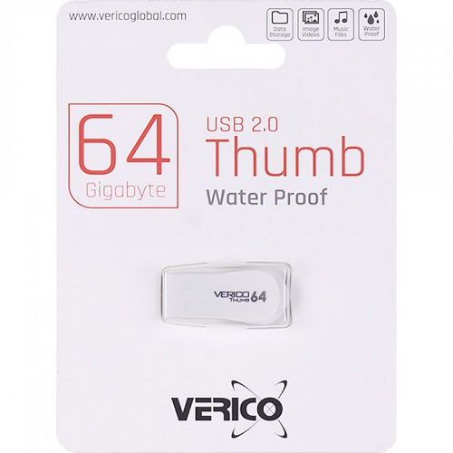 Флешка Verico USB 64Gb Thumb White+Black 1UDOV-P1WB63-NN