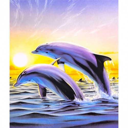 Картина за номерами "Пара дельфінів" 40*50см