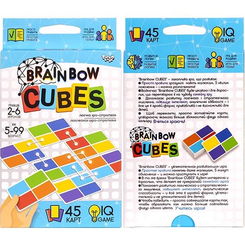 Настольная карточная игра "Brainbow CUBES" 5+