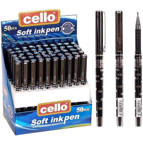 Ручка шариковая на масляной основе "Soft ink" 0,7мм, черная "Cello"