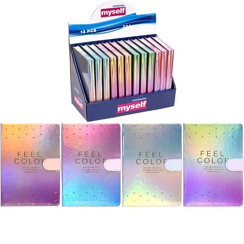 Блокнот на магніті "Feel Color" А5 12,7*19см, 112л, клітка, лист-крем., тб.