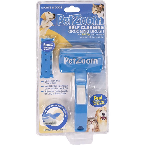 Щетка для животных самоочищающаяся Pet Zoom Self Cleaning