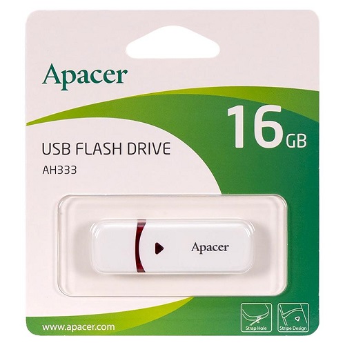 Флешка Apacer USB 16Gb AH333 White AP16GAH333W-1