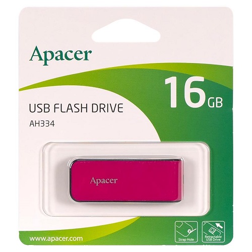 Флешка Apacer USB 16Gb AH334 Pink AP16GAH334P-1