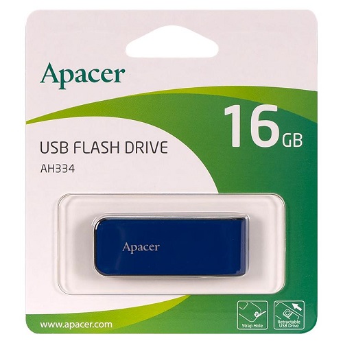 Флешка Apacer USB 16Gb AH334 Blue AP16GAH334U-1