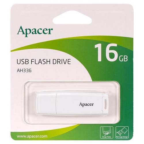 Флешка Apacer USB 16Gb AH336 White AP16GAH336W-1
