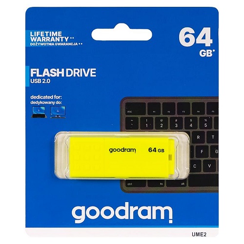 Флешка GOODRAM 64GB UME2 Yellow USB 2.0
