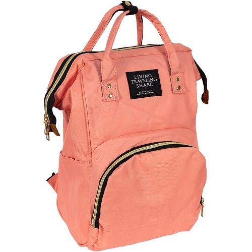 Сумка-рюкзак для мам и пап MOM'S BAG персиковый