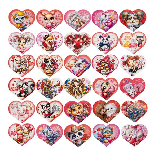 Открытка - сердце поздравительная "Валентинка " 151*82мм