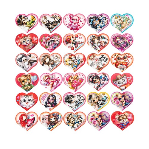 Открытка - сердце поздравительная "Валентинка " 131*71мм 