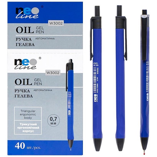 Ручка гел. автомат NEO LINE 0,7мм, синяя