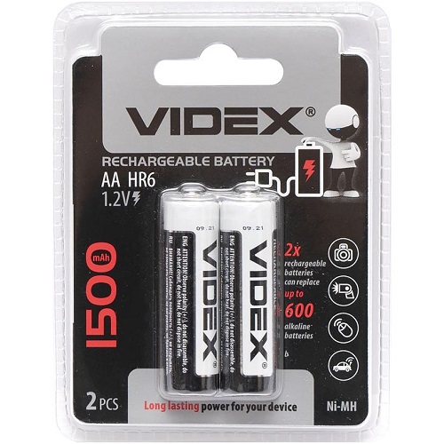 Аккумуляторы VIDEX АА 1500 перезаряжаемые