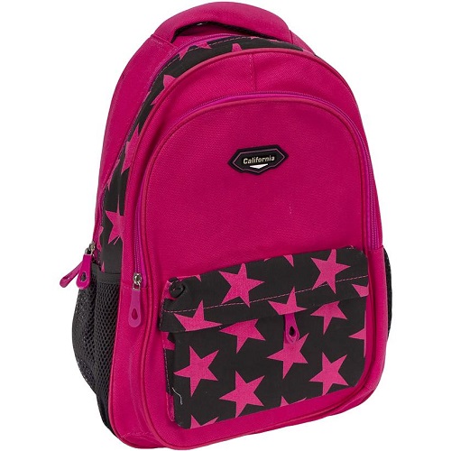 Рюкзак California M "Розовый со звездочками" 42*29*15см