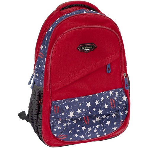 Рюкзак California M "Красный со звездочками" 42*29*15см