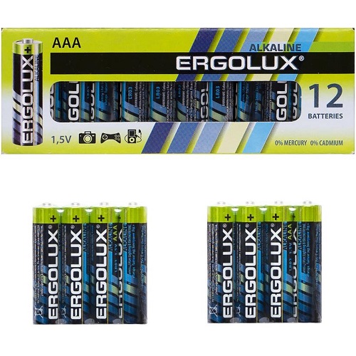Батарейка Ergolux AAA LR03 BP-12 Alkaline