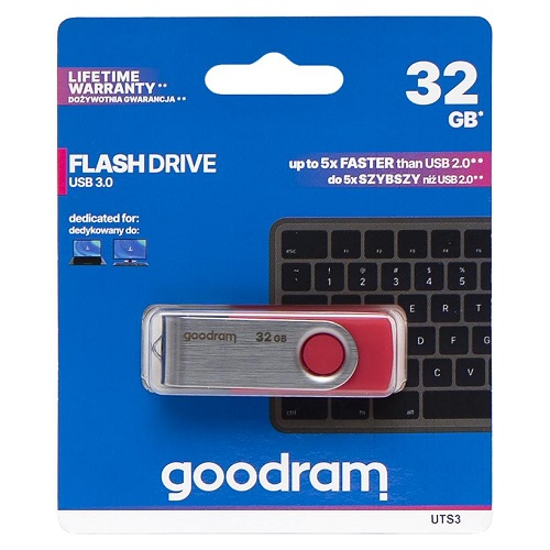 Флешка GOODRAM 32GB UTS3 Twister Red USB 3.0
