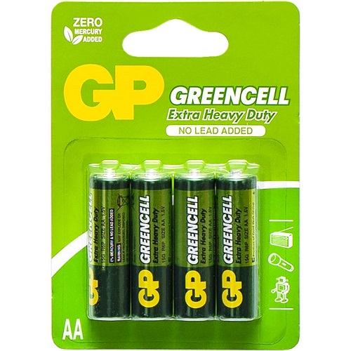 Батарейка GP Greencell 15G-UE4 солевая бл/4 R6P, AA
