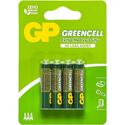 Батарейка GP Greencell 24G-UE4 солевая бл/4 R3P, AAA