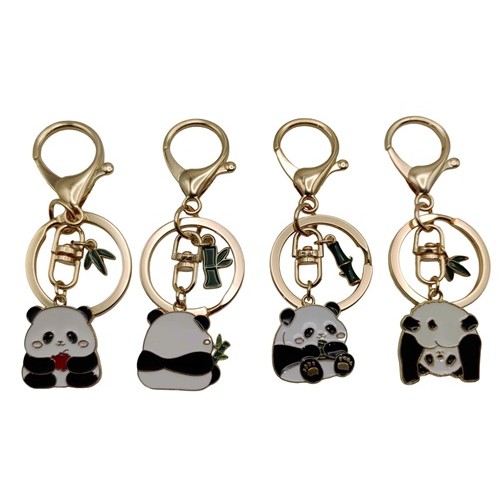 Брелок металевий з підвіскою "Панда" 6см